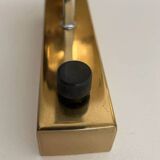 Pair of vintage chrome and brass wall lights, Italy 1980