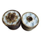 Set of 2 Longchamp oyster plates, vintage shell plates.