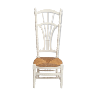 Chaise de nourrice blanche Napoléon III