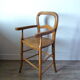 With seat caning imitation wood high chair