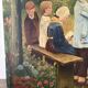 La leçon de catéchisme, huile sur toile