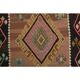 1970s Vintage Turkish Oushak Handmade Wool Cotton Orange Runner Rug 128x347