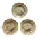 Set of 3 game serving dishes by Jules Viellard.