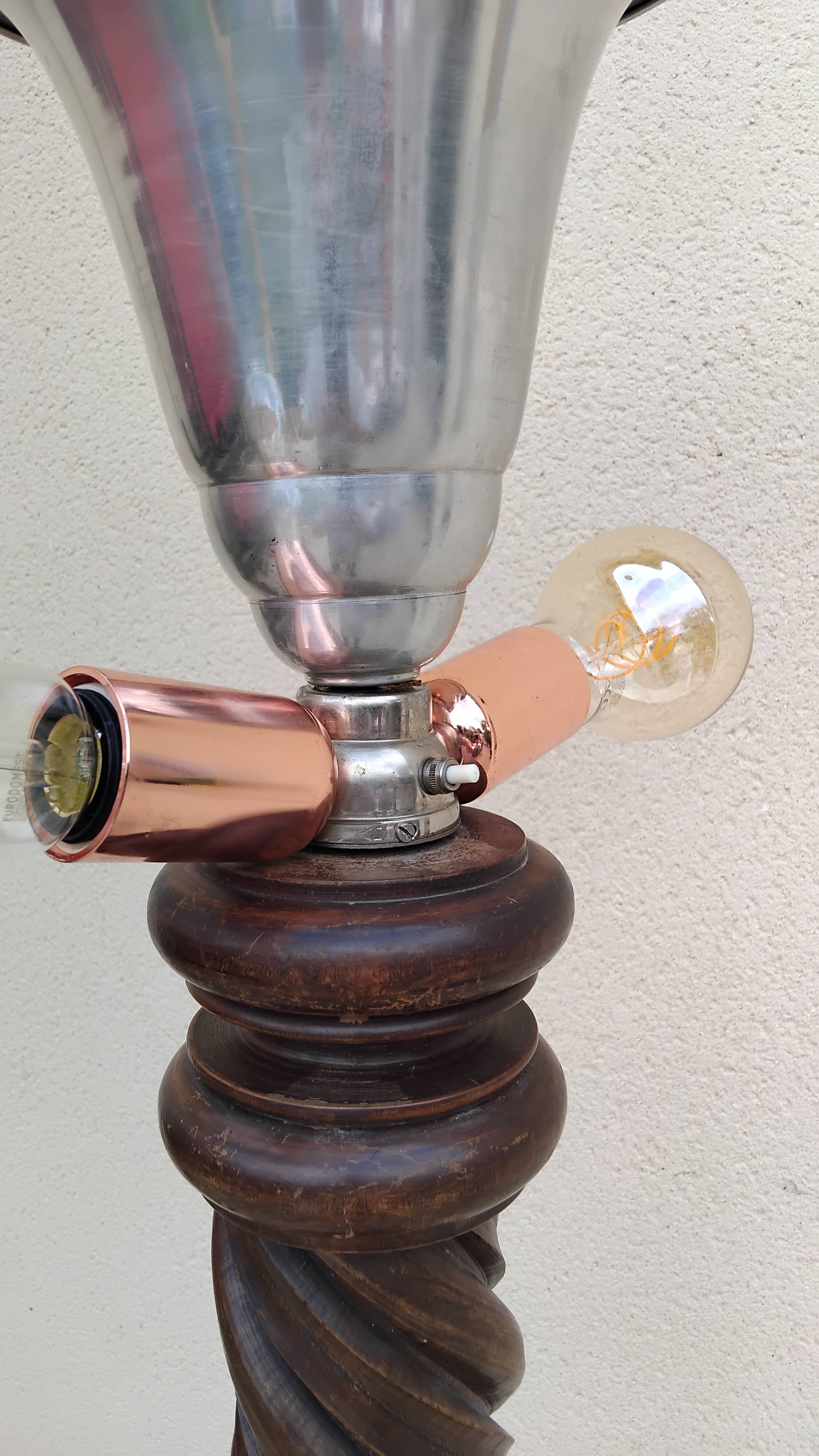 Vintage art deco design floor lamp in the style of Charles Dudouyt