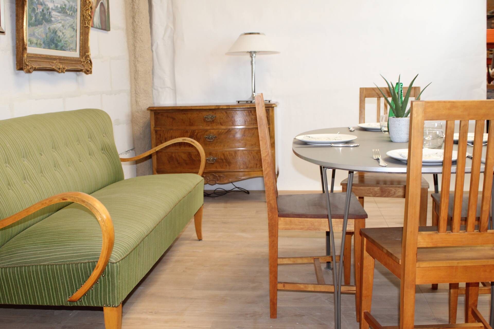 6 vintage Axel Larson chairs from mobel-shop suede