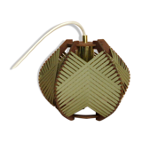 Woven khaki lamp