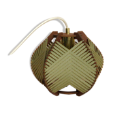 Woven khaki lamp