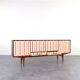 Mid-Century Op-Art Hand-Painted Teak Sideboard