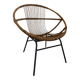 Rattan shell armchair