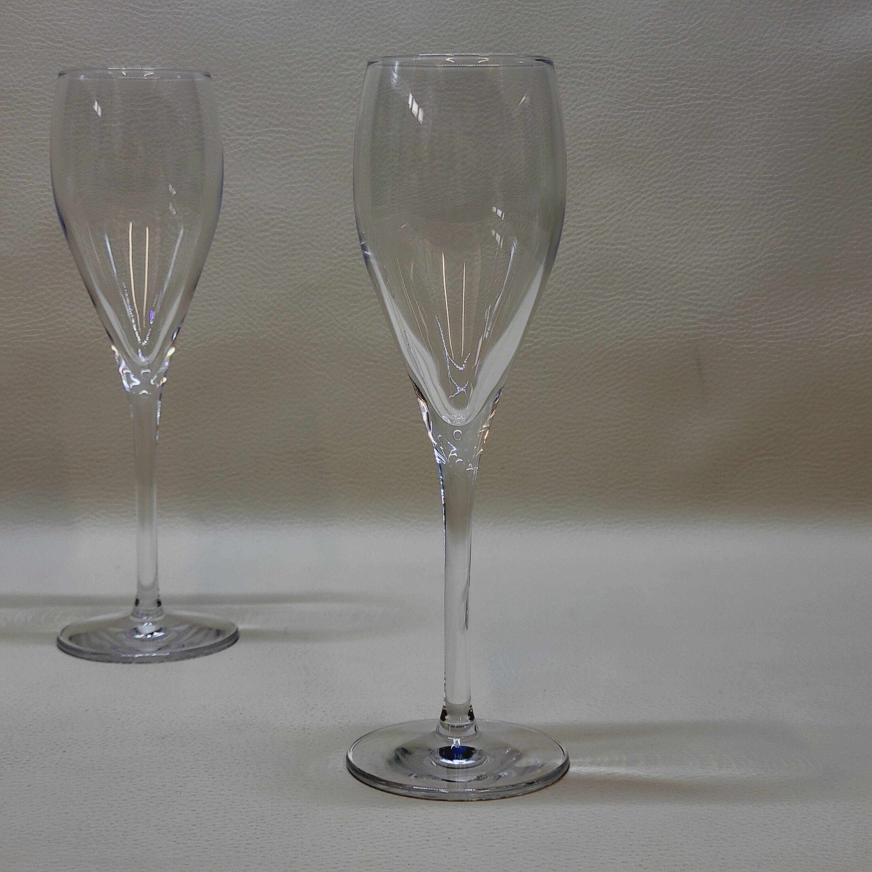 5 Guy Degrenne Crystal Champagne Flutes