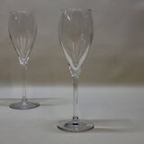 5 Flûtes À Champagne Guy Degrenne En Cristal