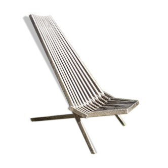 Chaise longue en teck