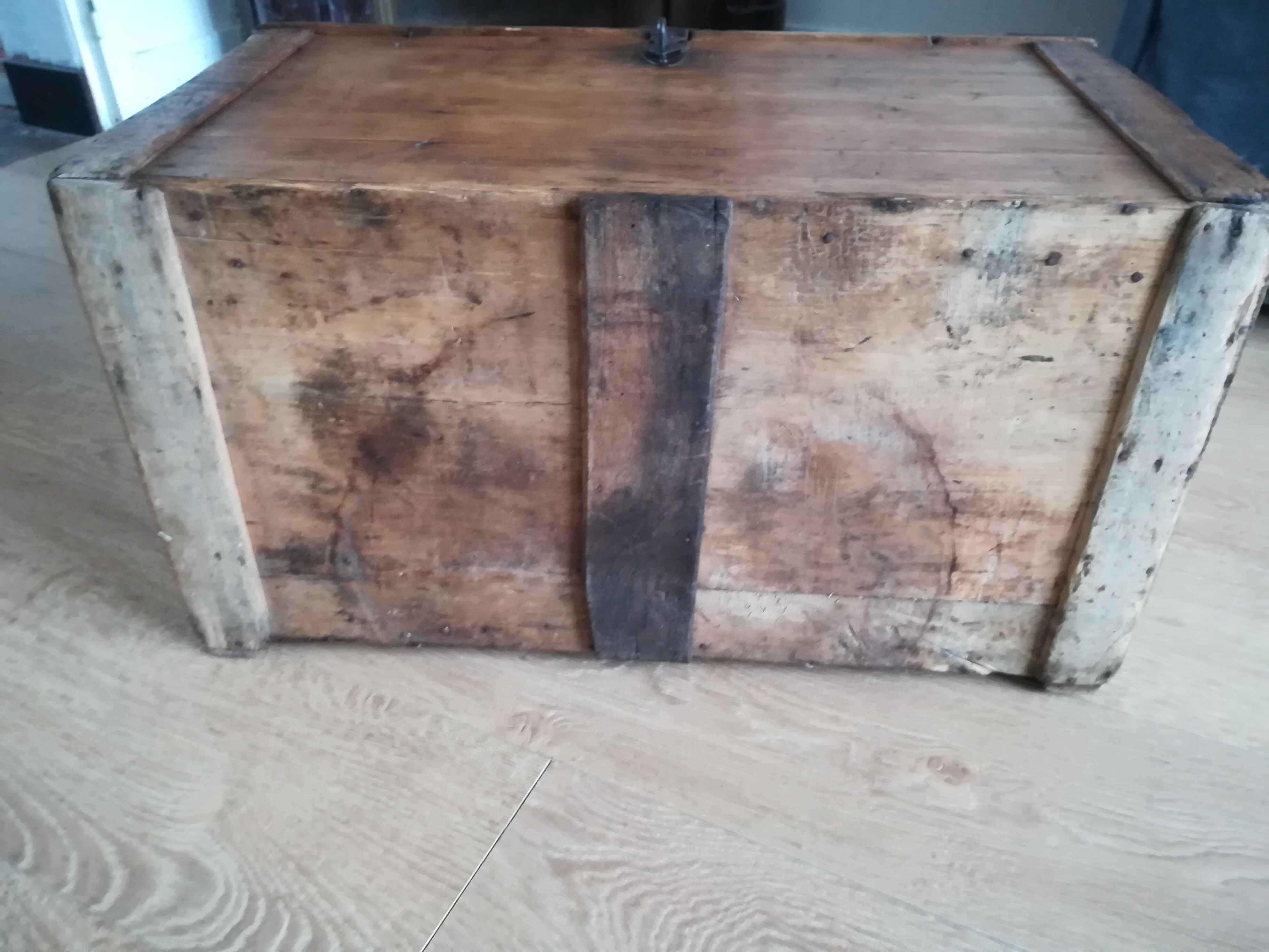 Old waxed wood chest
