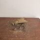 Ashtray Box Fly Cicada Articulated Brass Chiseled Vintage Display Object