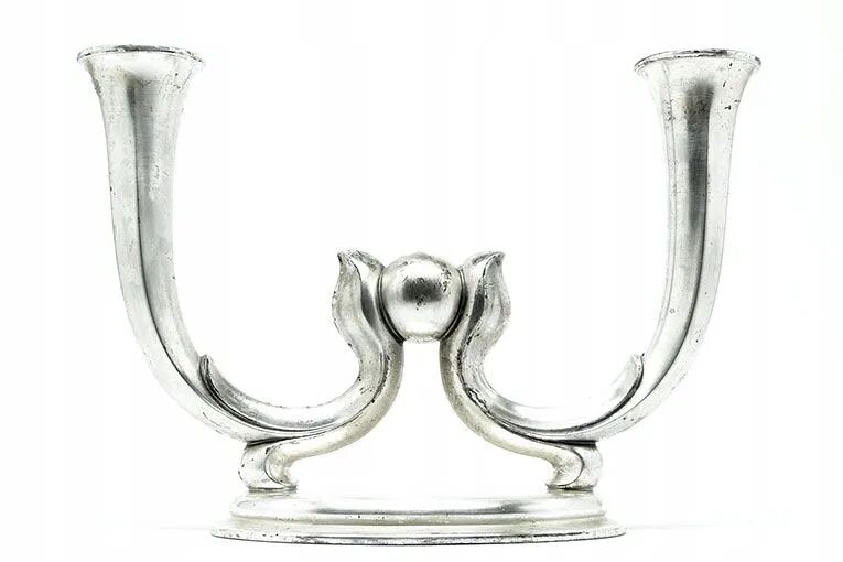 Ac8 wmf - art deco double-arm candle holder formism