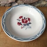 hollow round dish Nina Rosa Digoin Sarreguemines