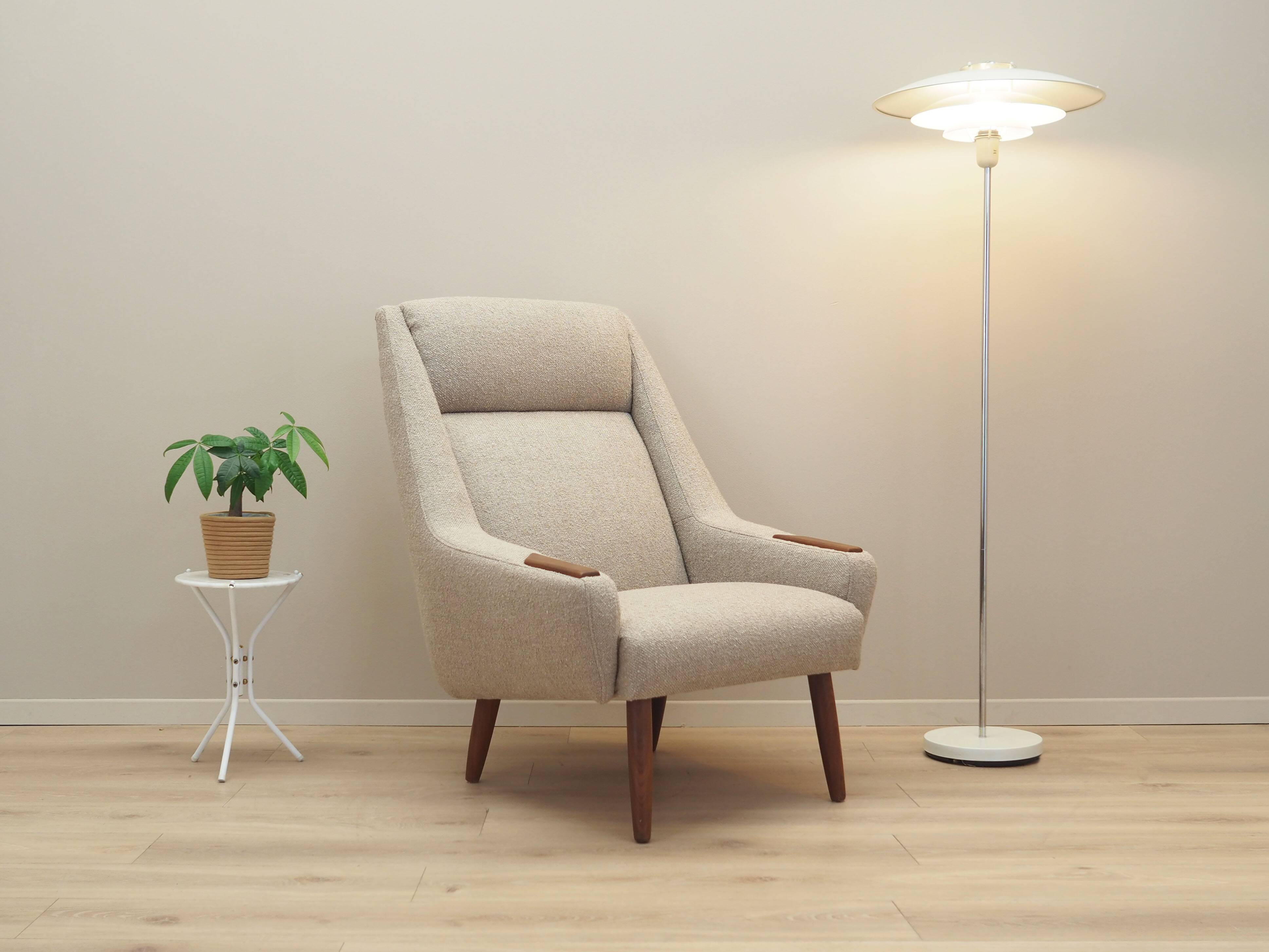 Fauteuil en teck, design danois, années 1960, production : Danemark