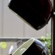 Art Deco Vintage brown and white enamelled suspension duo