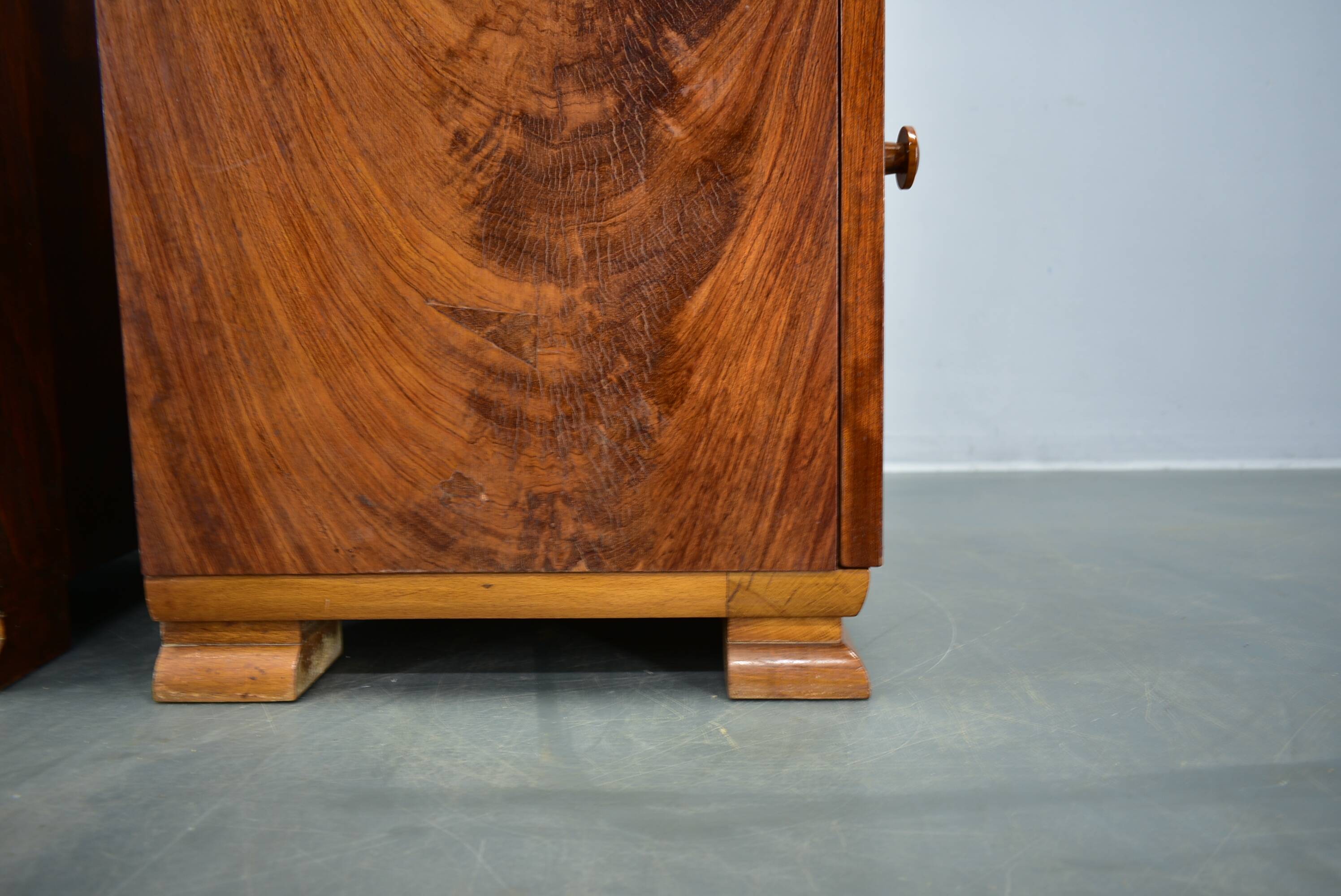 1939s pair of art deco bedside tables, Czechoslovakia