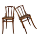 Paire de chaises Thonet bois et cannage