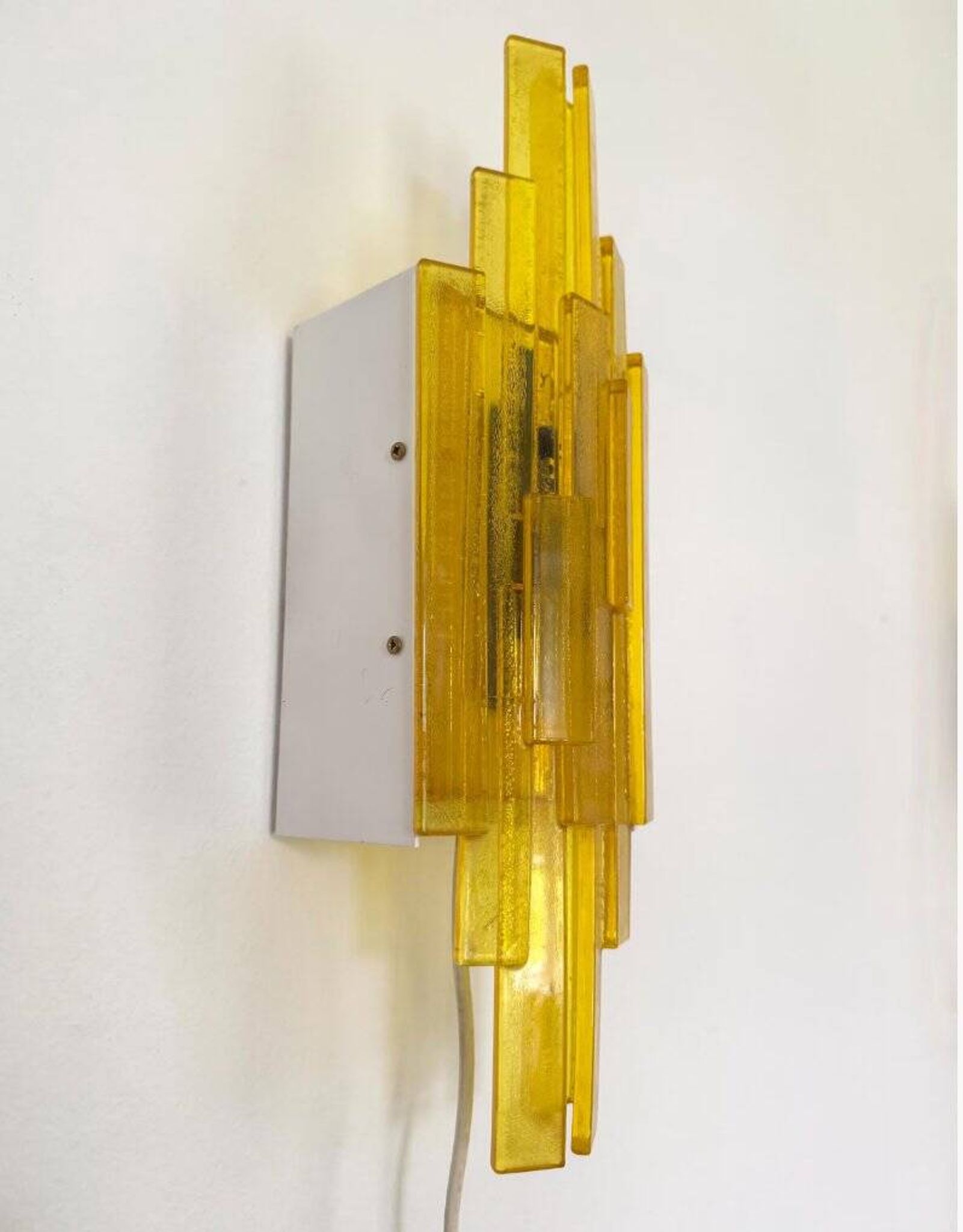 Acrylic wall lamps by Claus Bolby Cebo Industri, Denmark, 1970s, set of 2