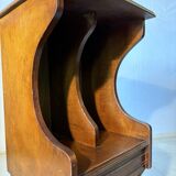 Vintage wooden magazine rack – curved lines and tapered legs