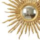 Large Gold Leaf Gilded Wooden Sun Mirror Sunburst Mirror 75cm
