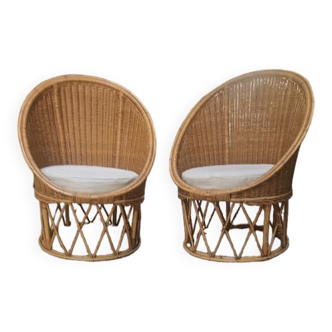 Fauteuils en rotin