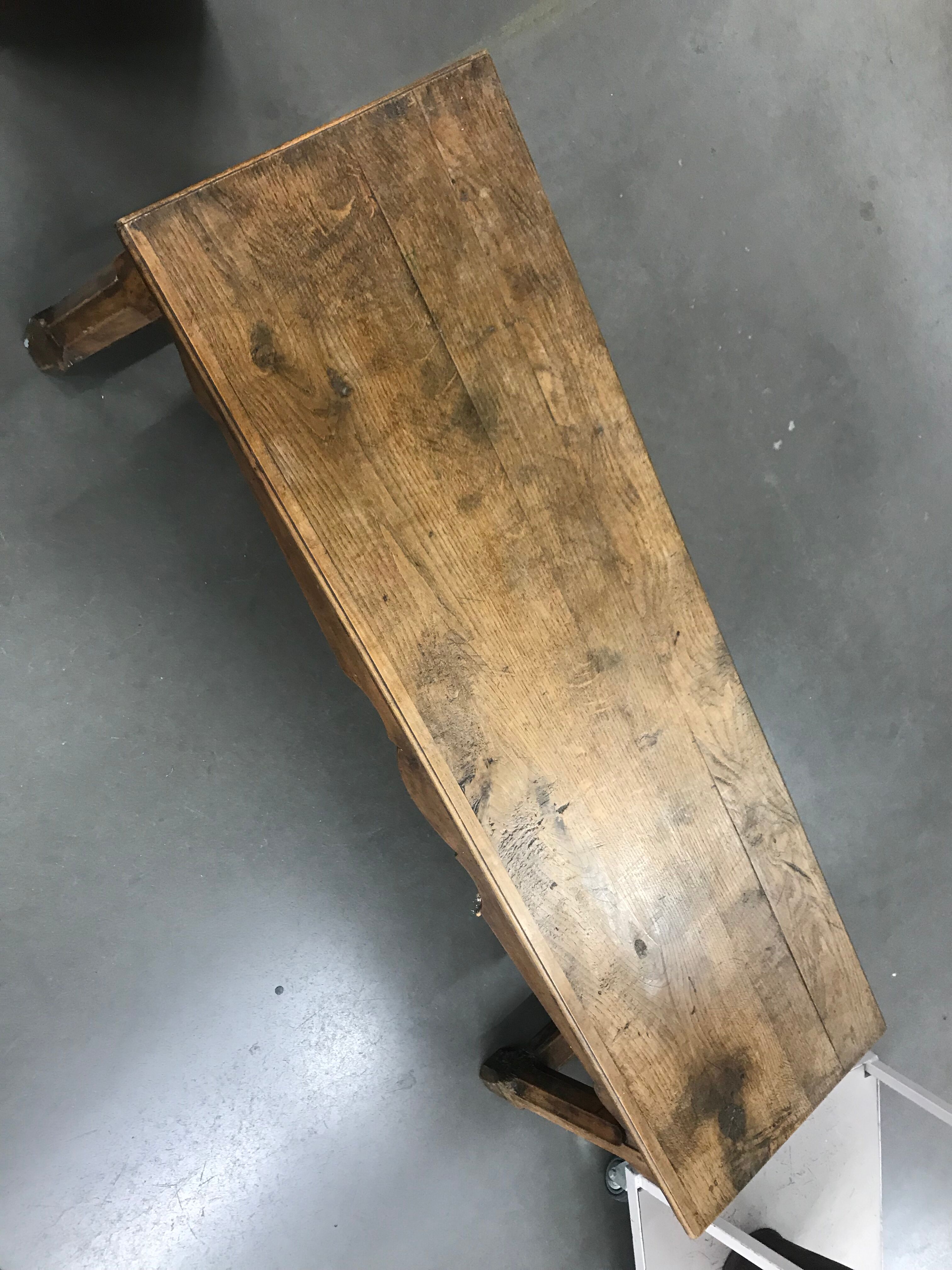19th oak bench