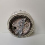 Vintage globe molded glass wall lamp