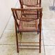 Paire de chaise pliante bambou vintage