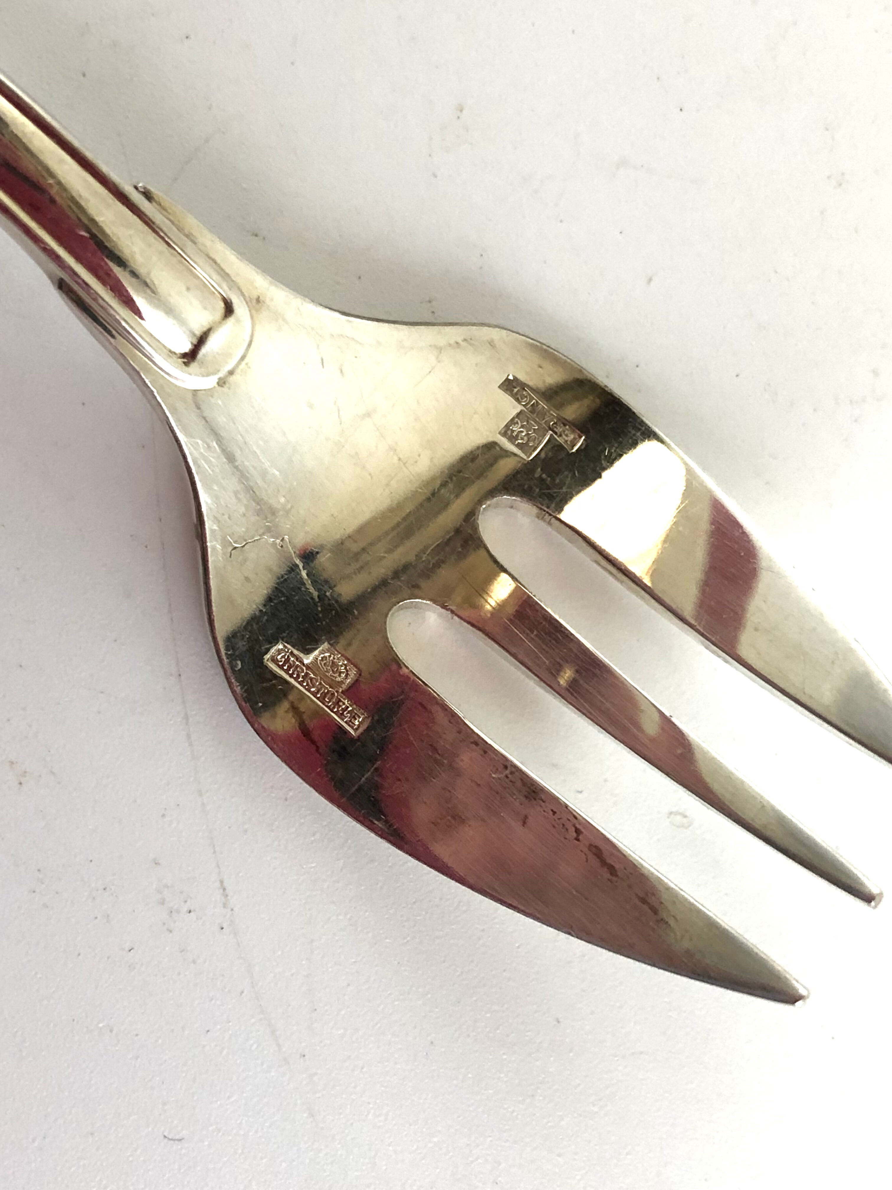 Christofle 5 dessert forks model Versailles