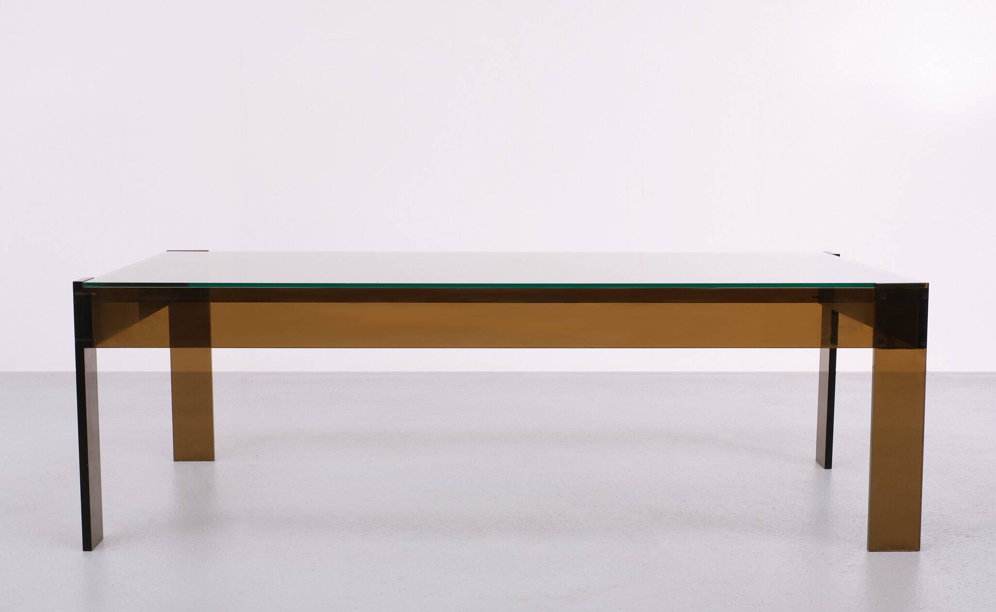 Smoked Lucite coffee table Space Ace France 1970s