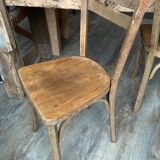 Set of 4 antique bistro chairs