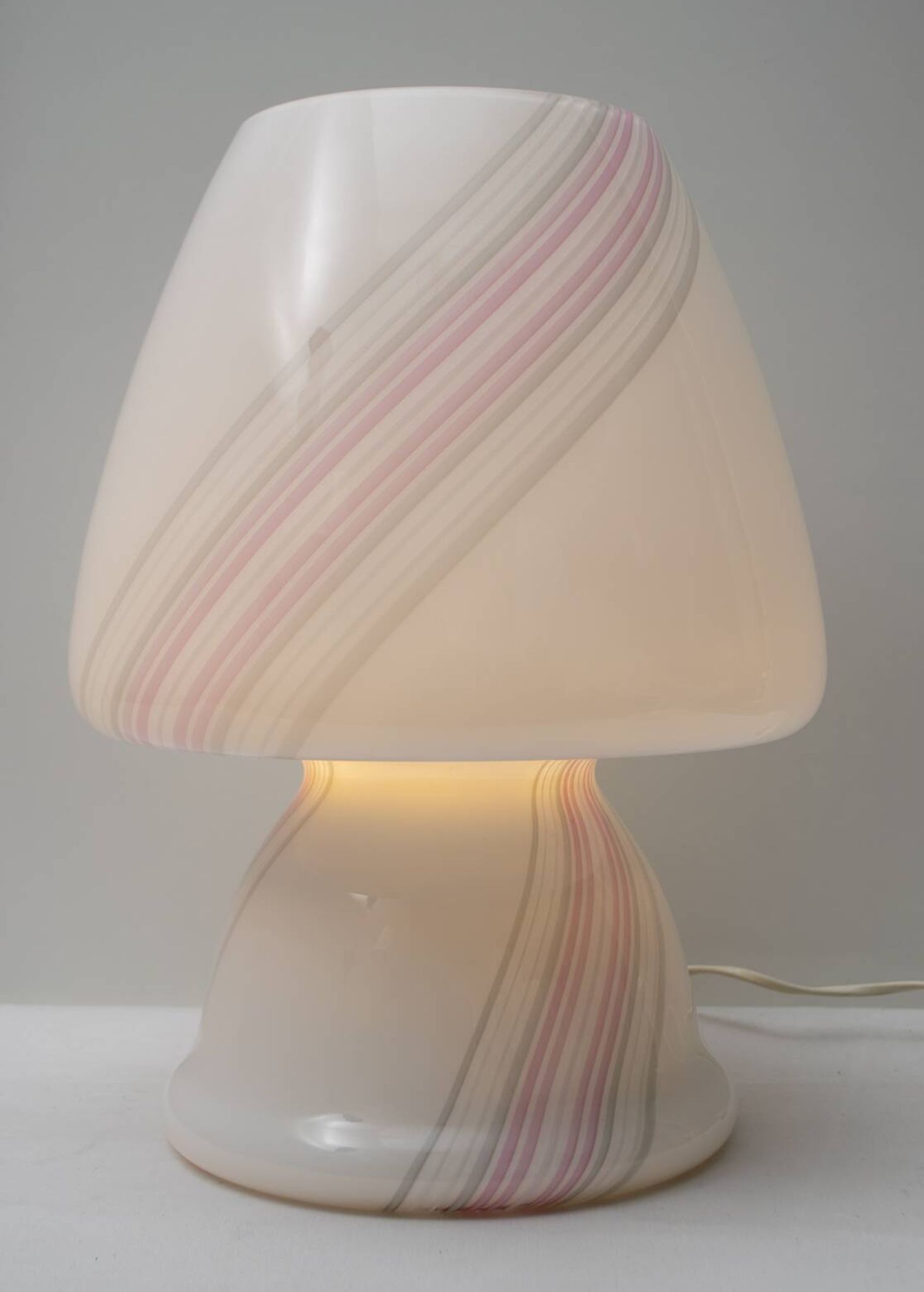 Lampe de table moderne en verre de Murano, "Incamiciato", 1980