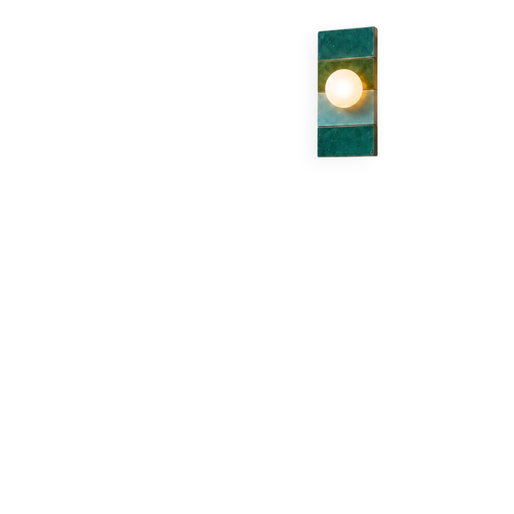 Ceramic zellige wall lamp