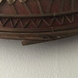 Asian straw and rattan hat