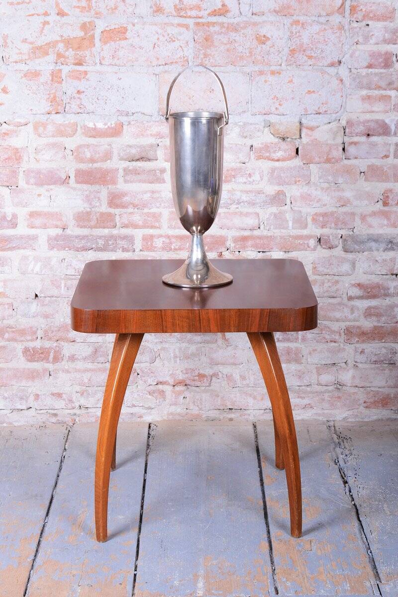Art Deco Standing Champagne Cooler in Silver-Plated Metal, France, 1920s