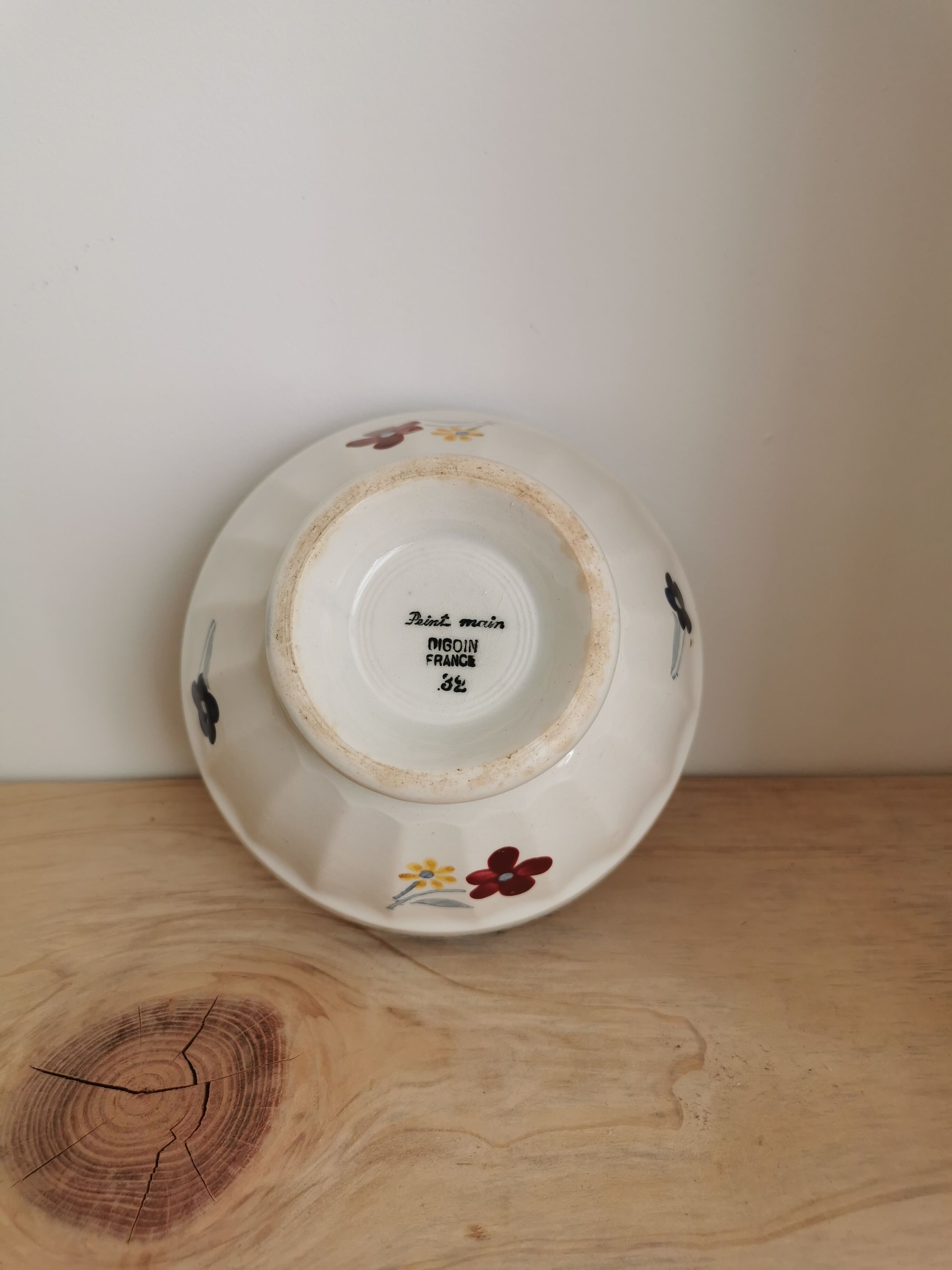 Old bowl Digoin Mary-Lou