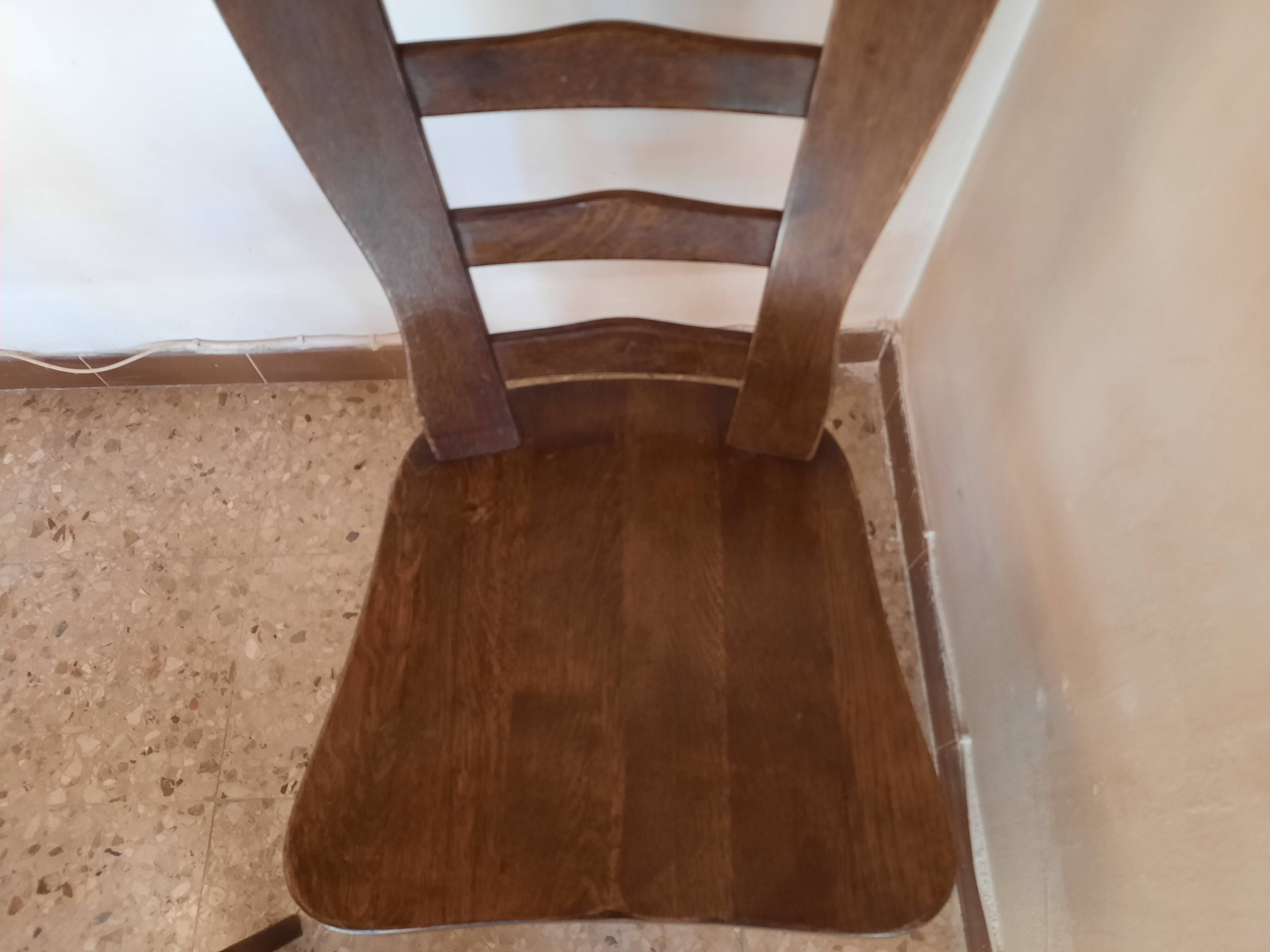 Pair of brutalist bistro chairs from the 70s Poland