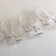 Set of 6 assorted champagne flutes late 19th century cut with cut-offs