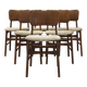 Ensemble de six chaises, design danois, années 1960, fabriquées au Danemark.