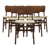 Ensemble de six chaises, design danois, années 1960, fabriquées au Danemark.