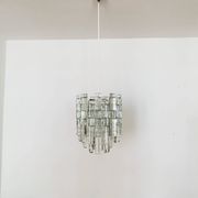 Chandelier en verre de glace autrichien par J.T. Kalmar