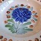 Set of 2 Gien Geoffroy Deep Plates with 19th Century Floral Decoration