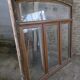 4 old solid oak windows from the early 20th century