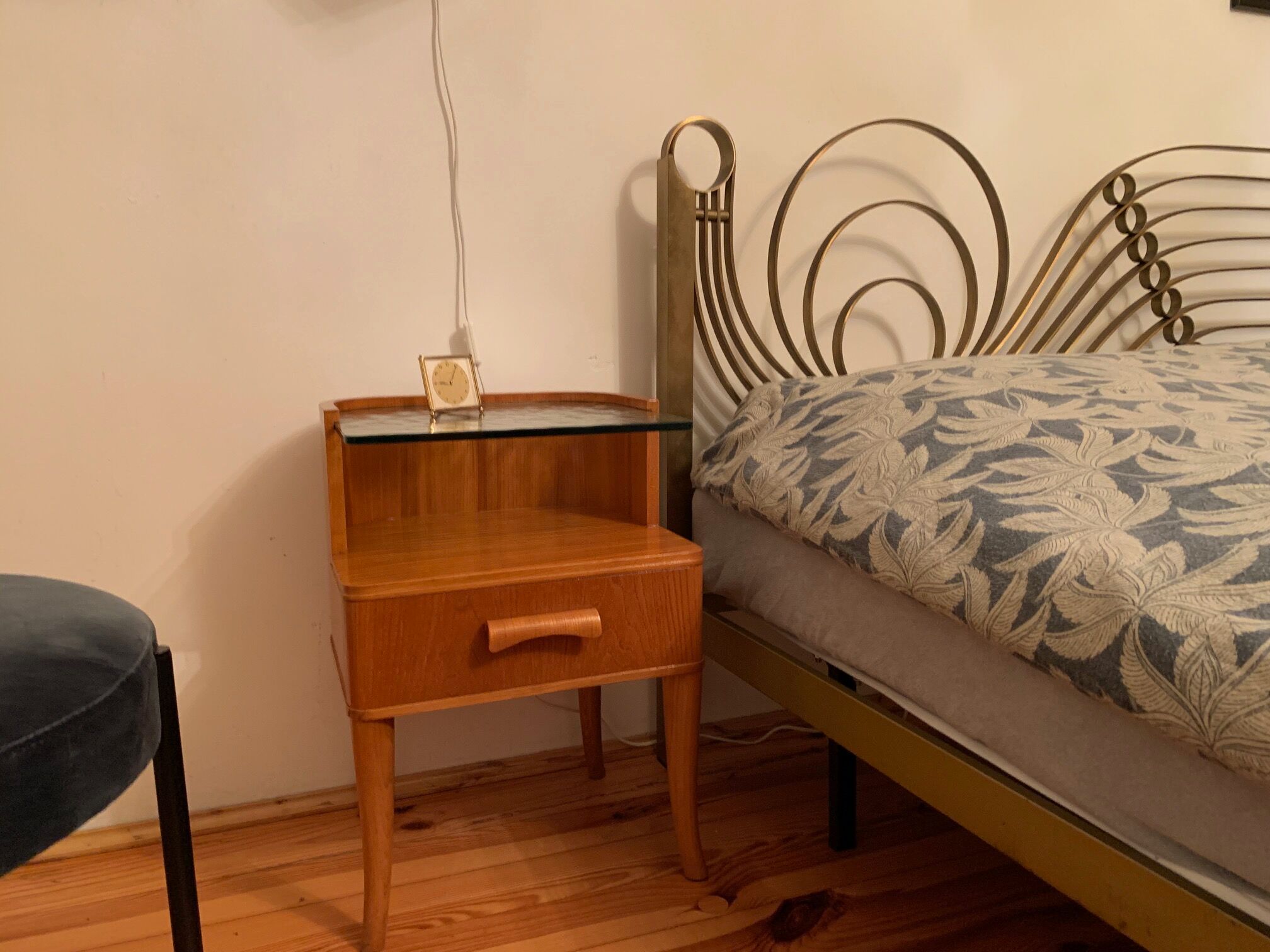 A pair of bedside tables by Axel Larsson, Bodafors, Sweden, 1940s.