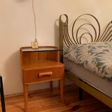 A pair of bedside tables by Axel Larsson, Bodafors, Sweden, 1940s.