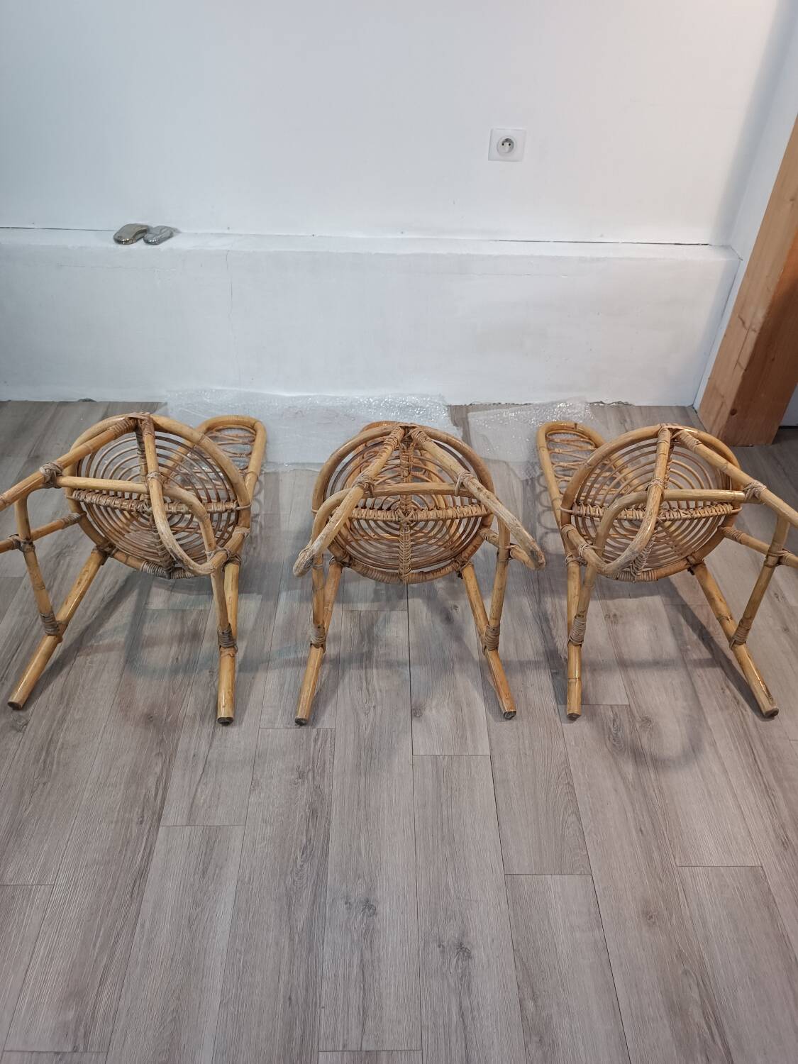 Trio de chaises par Dirk Van Sliedregt Années 1960