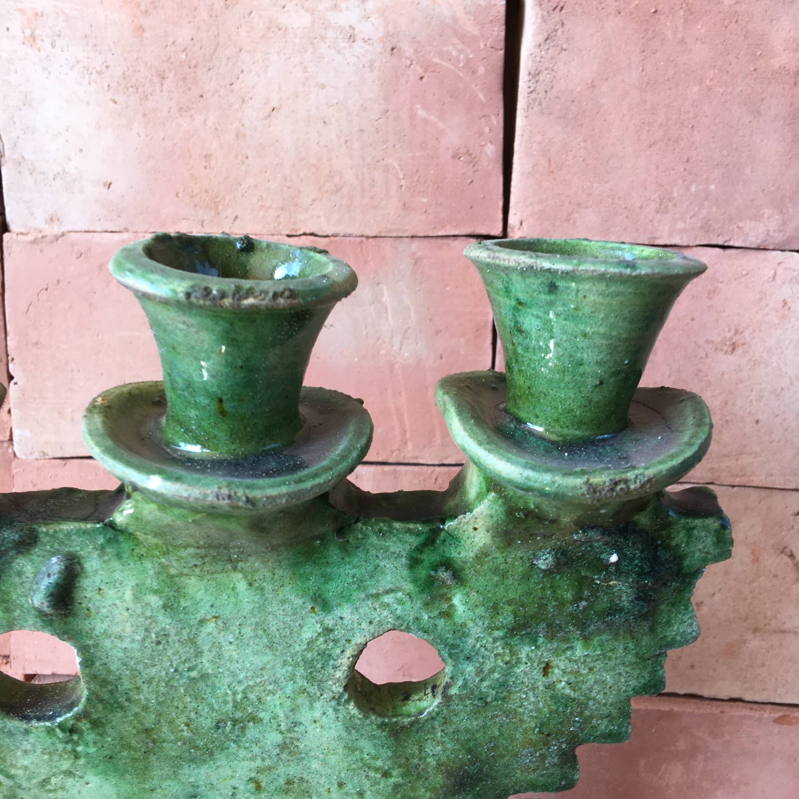 Tamegroute pottery candle holder